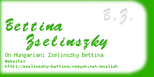 bettina zselinszky business card